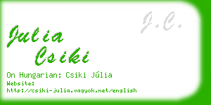 julia csiki business card